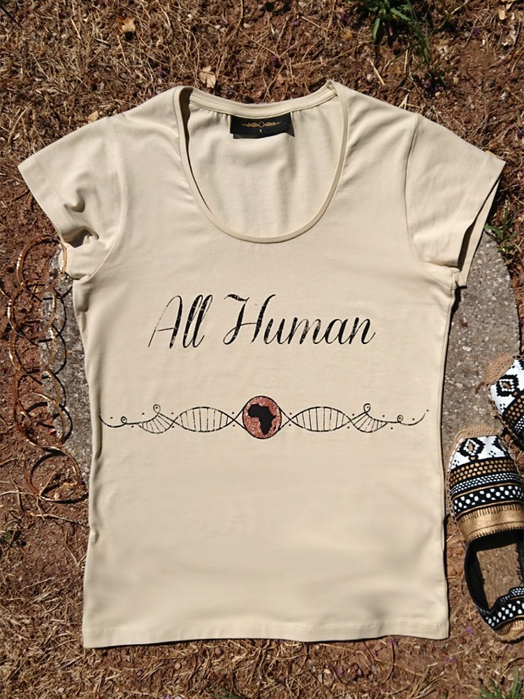 All Human T-shirt beige Africa