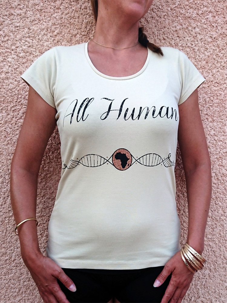 T-shirt All Human Africa - front