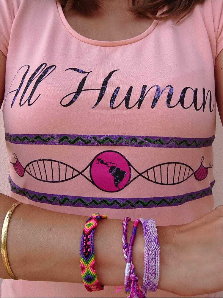 T-shirt All Human South America - avant