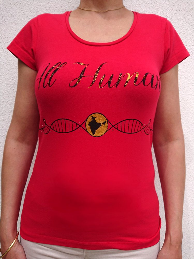 T-shirt All Human India - front