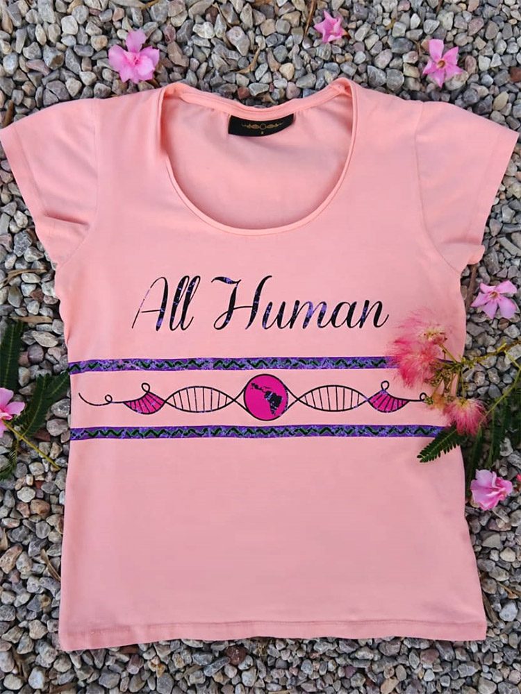 All Human T-shirt rose South America